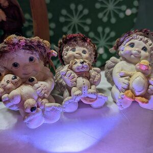 Dreamsicles Cast Art Handpainted Cherubs Vintage 1996  "Just Ducky"